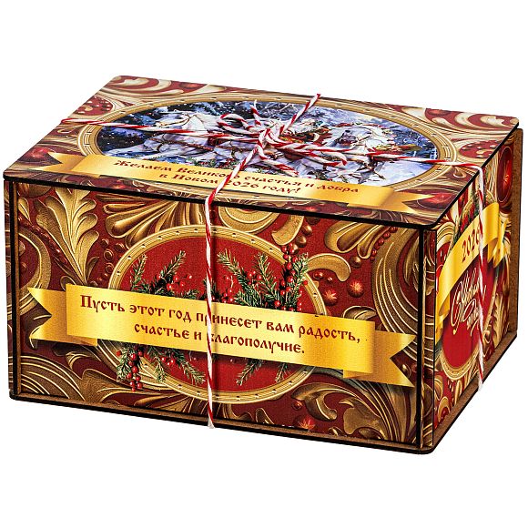 Сладкий новогодний подарок Золотые Узоры (малая) (Легенды Москвы)